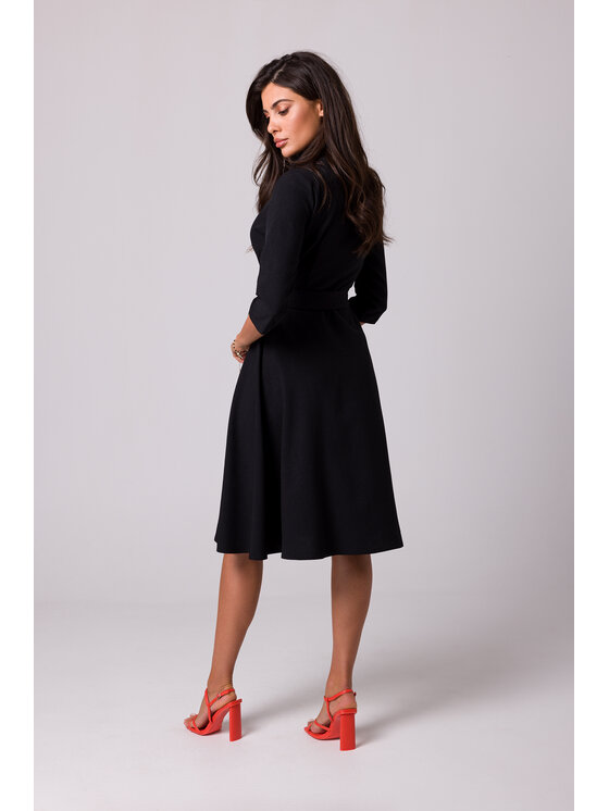 BeWear BeWear Sukienka codzienna B255 Czarny Regular Fit