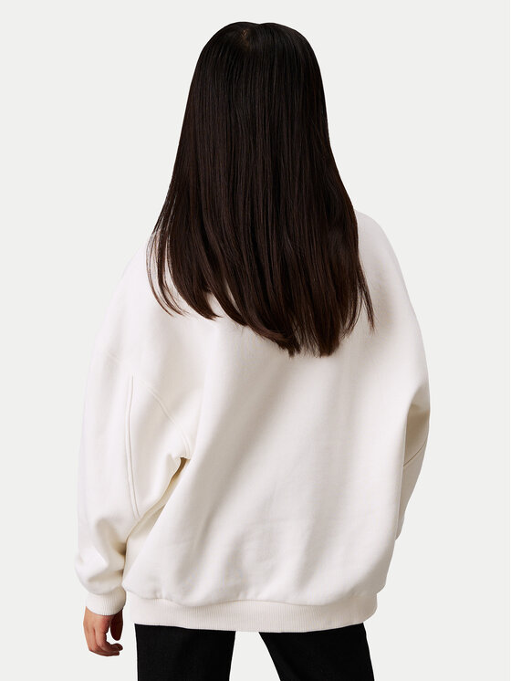 Calvin Klein Jeans Calvin Klein Jeans Sweatshirt Teddy Monologo IG0IG02738 Écru Regular Fit