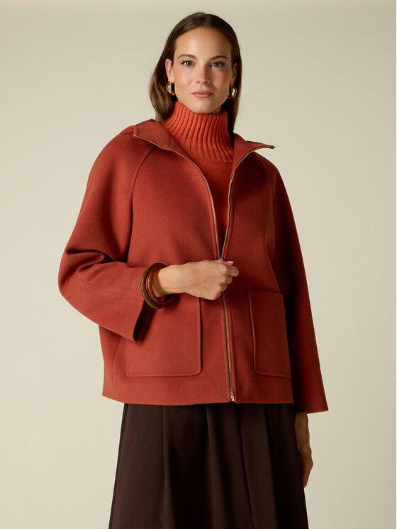 Oltre Oltre Cappotto invernale 8131J000292N027 Arancione Regular Fit