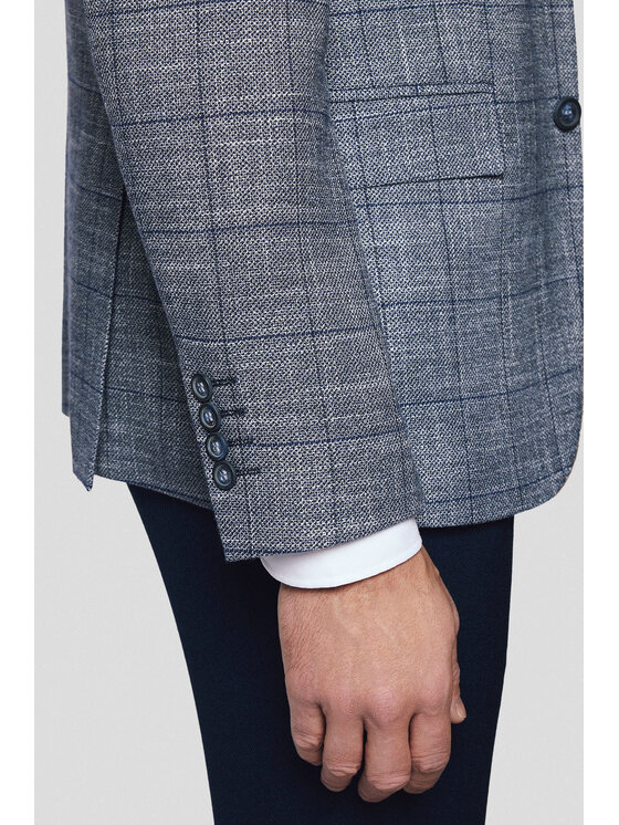 Lancerto Lancerto Marynarka Barumini MA131125000010 Szary Slim Fit