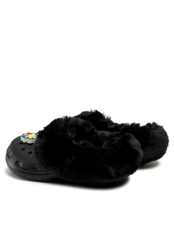 Crocs Crocs Natikači Classic Mammoth Charm Clog 207409 Črna