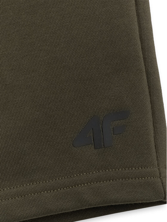 4F 4F Szorty sportowe BASIC+ Khaki Regular Fit