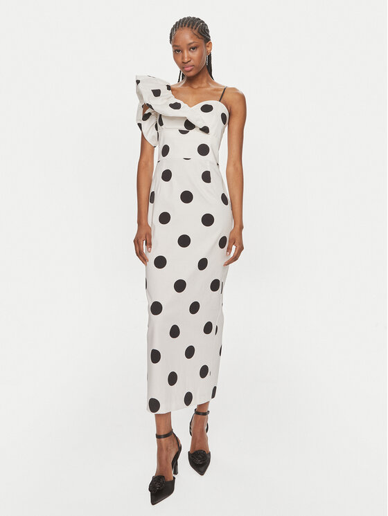 Babylon Babylon Kokteilinė suknelė MF0216 Balta Regular Fit