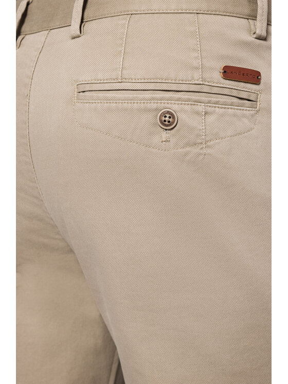 Lancerto Lancerto Spodnie materiałowe Monaco SP082123000003 Beżowy Slim Fit