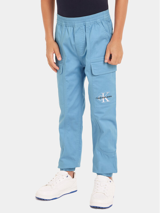 Calvin Klein Jeans Džogeri IB0IB01675 Zils Regular Fit