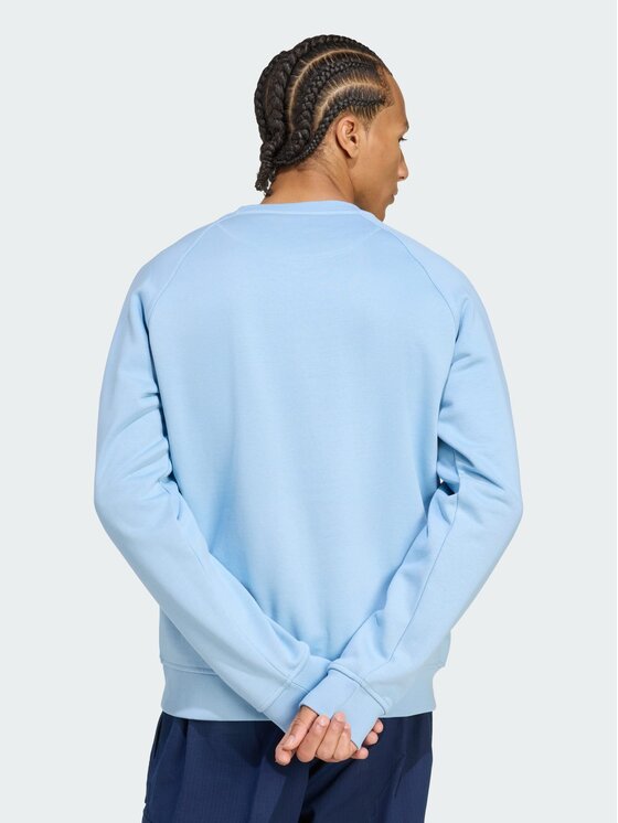 adidas Originals adidas Longsleeve Trefoil Essentials Crew Niebieski jasny Regular Fit
