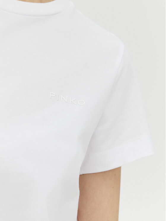 PINKO PINKO T-Shirt Start 101752 Biały Regular Fit