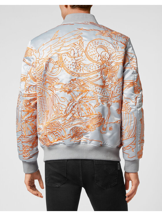 PHILIPP PLEIN PHILIPP PLEIN Bundy bomber 3559 Sivá Regular Fit
