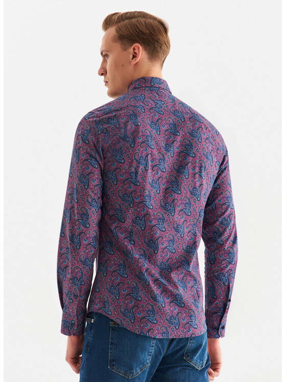 Pako Lorente Pako Lorente Koszula P22WF-1X-034 Fioletowy Slim Fit