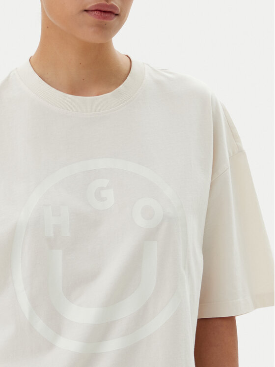 HUGO HUGO T-krekls 50511471 Bēšs Oversize