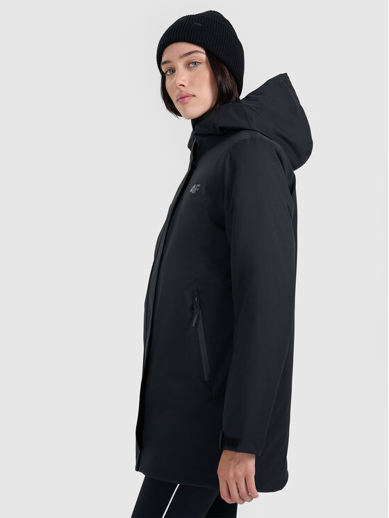 4F 4F Parka MIDSHOP TEXTILE Czarny Regular Fit