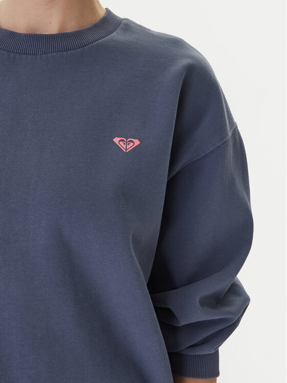 Roxy Roxy Mikina Saturday Night Vibes ERJFD03002 Modrá Relaxed Fit