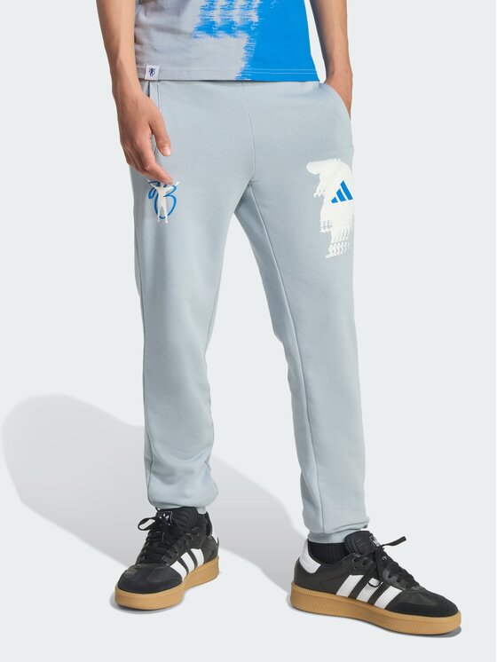 adidas adidas Spodnie materiałowe 157837 Szary Regular Fit