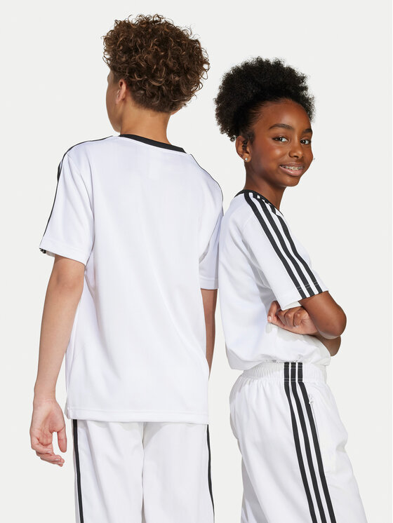 adidas adidas T-Shirt Jacquard JV8655 Biały Loose Fit