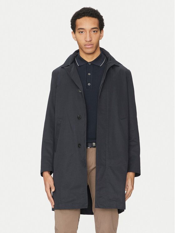 Marc O'Polo Marc O'Polo Cappotto di transizione 520 0073 71000 Blu scuro Regular Fit