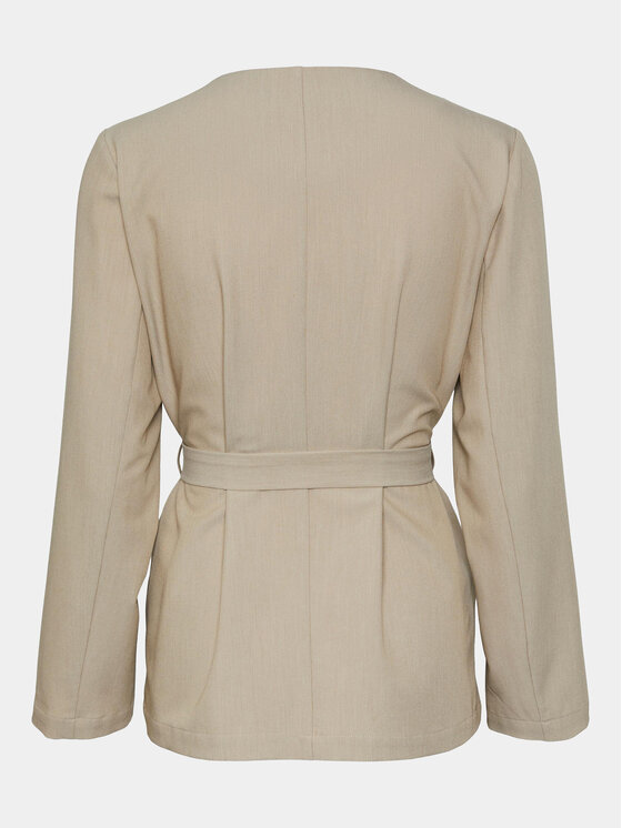 Pieces Pieces Marynarka Bosella 17146550 Beżowy Regular Fit