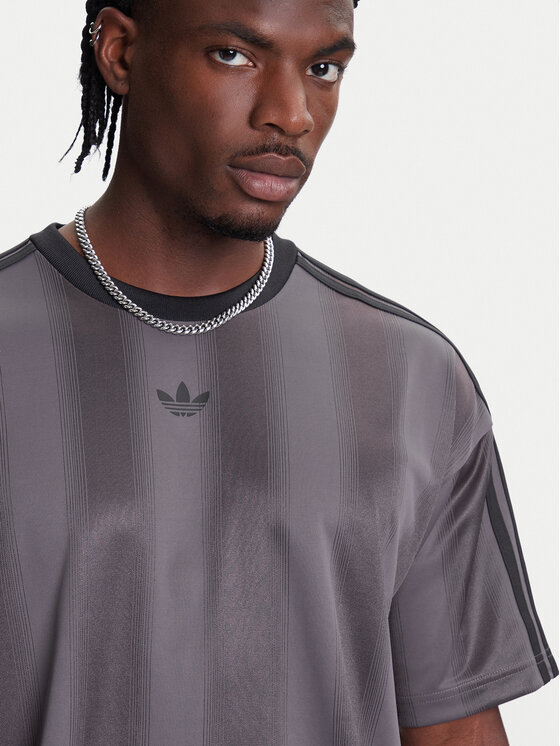 adidas adidas Tricou adicolor Jacquard JW5880 Gri Loose Fit