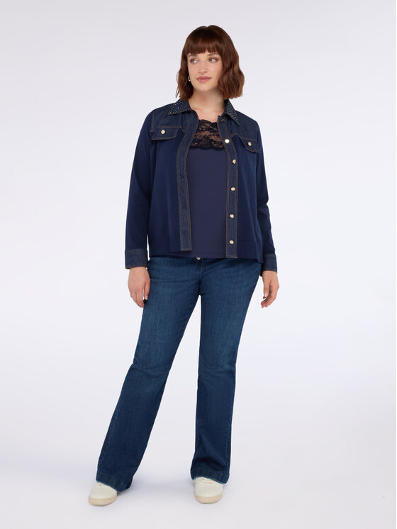 Fiorella Rubino Fiorella Rubino Blusa G093L108580N034 Blu Regular Fit