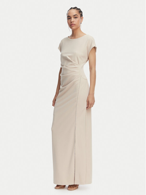 Joseph Ribkoff Joseph Ribkoff Rochie de seară 261713 Bej Slim Fit