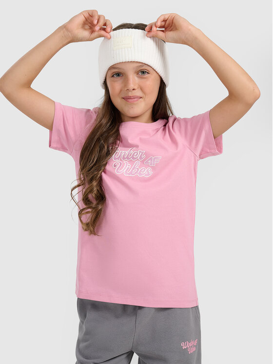 4F 4F T-Shirt APRES SKI Różowy Regular Fit