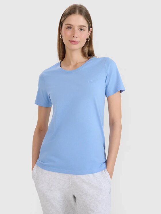 4F 4F T-Shirt FWMM00TTSHF2356-32S Μπλε Regular Fit