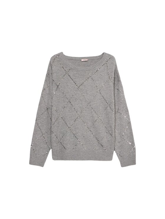 Oltre Oltre Cardigan M529E001908N013 Grigio Regular Fit