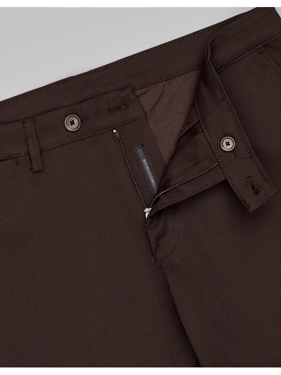 Borgio Borgio Spodnie materiałowe altedo_br Brązowy Slim Fit