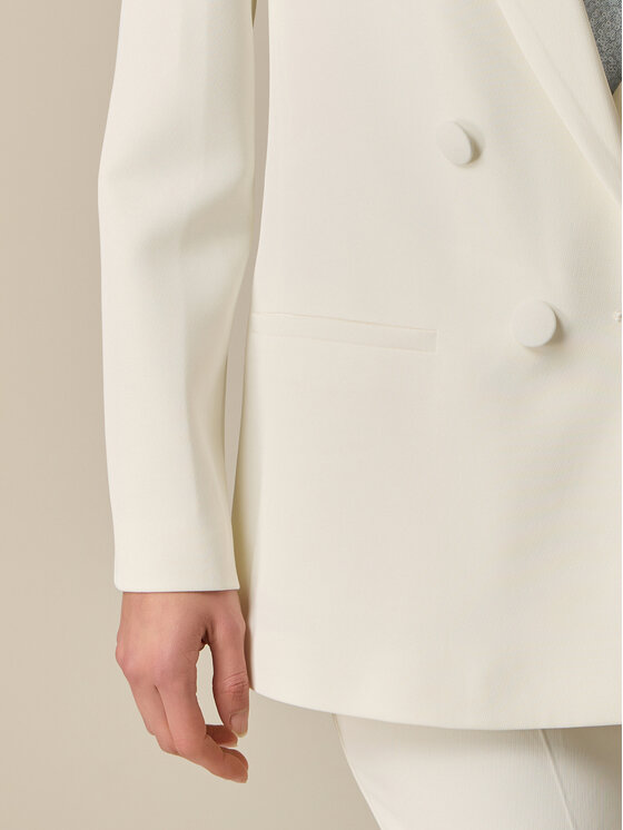 Oltre Oltre Giacca di transizione Q814R004612N021 Bianco Slim Fit