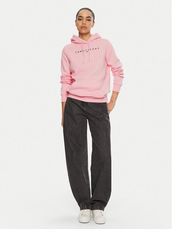 Tommy Jeans Tommy Jeans Majica dugih rukava Linear DW0DW17324 Ružičasta Regular Fit