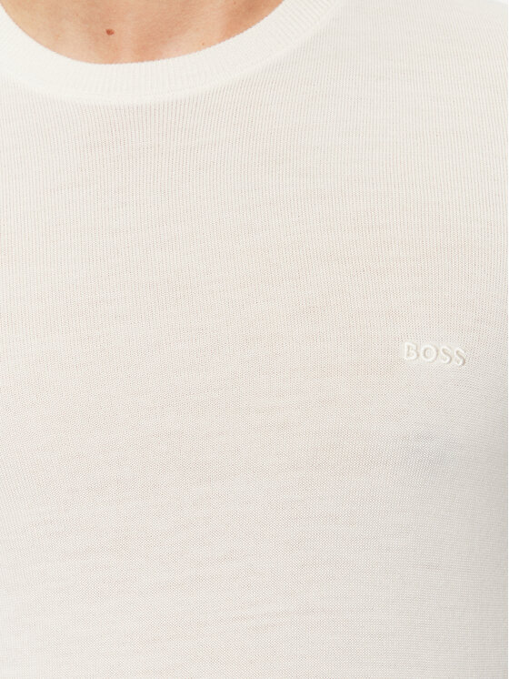 BOSS Boss Džemper Botto-L 50476364 Écru Regular Fit