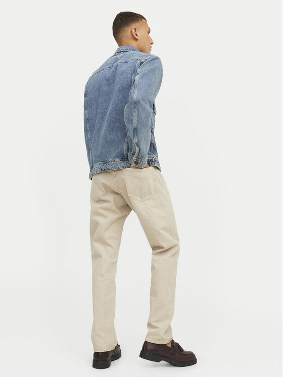 Jack & Jones Jack & Jones Jeansy Chris 12246401 Béžová Relaxed Fit