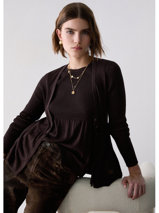Liu Jo Liu Jo Cardigan WF6181MS46JL9520 Marrone Regular Fit