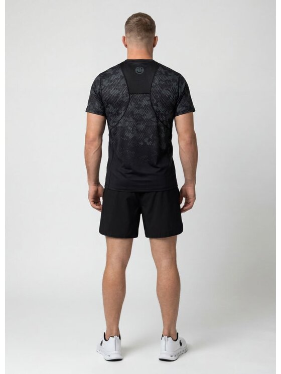 PITBULL PITBULL Koszulka techniczna HEX CAMO HILLTOP Zielony Regular Fit