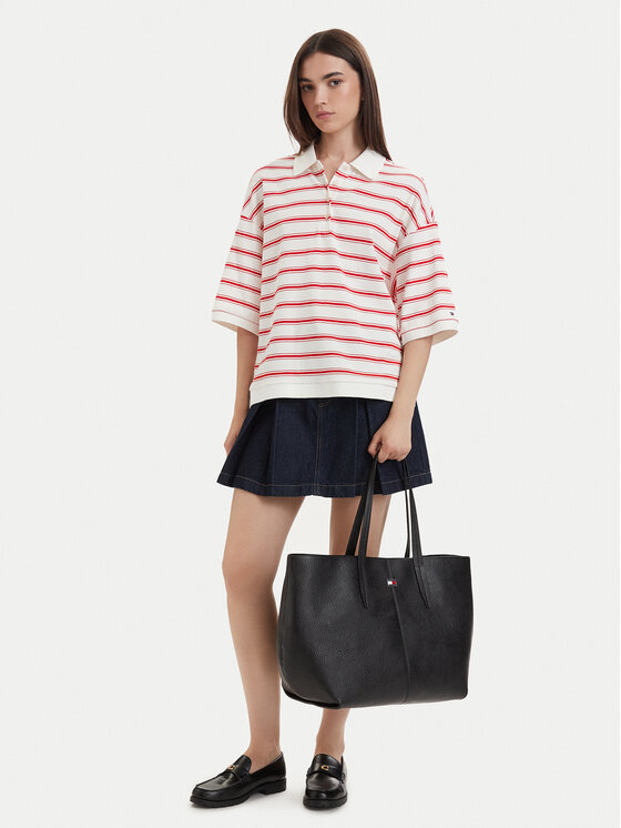 Tommy Jeans Geantă Tjw Slouchy City Tote AW0AW18789 Negru