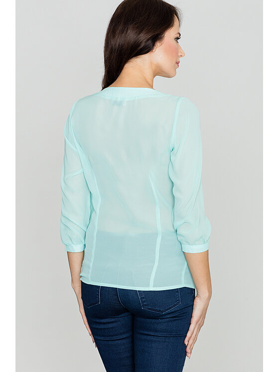 Lenitif Lenitif Bluzka K089 Zielony Regular Fit