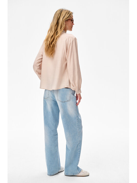 blue shadow blue shadow Bluzka Lea Beżowy Regular Fit