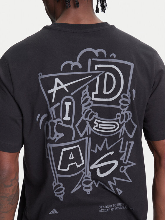 adidas adidas T-shirt Stadium Crowd lJX7474 Nero Loose Fit