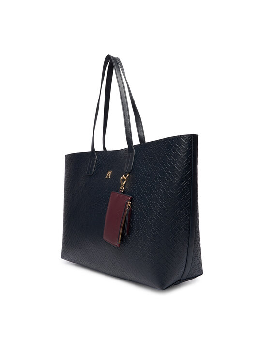 Tommy Hilfiger Tommy Hilfiger Τσάντα Th Icon Tote Mono AW0AW18174 Σκούρο μπλε