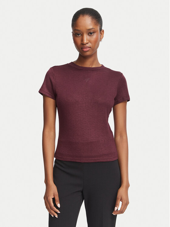Guess Тишърт W5BP07 KCGM2 Бордо Regular Fit