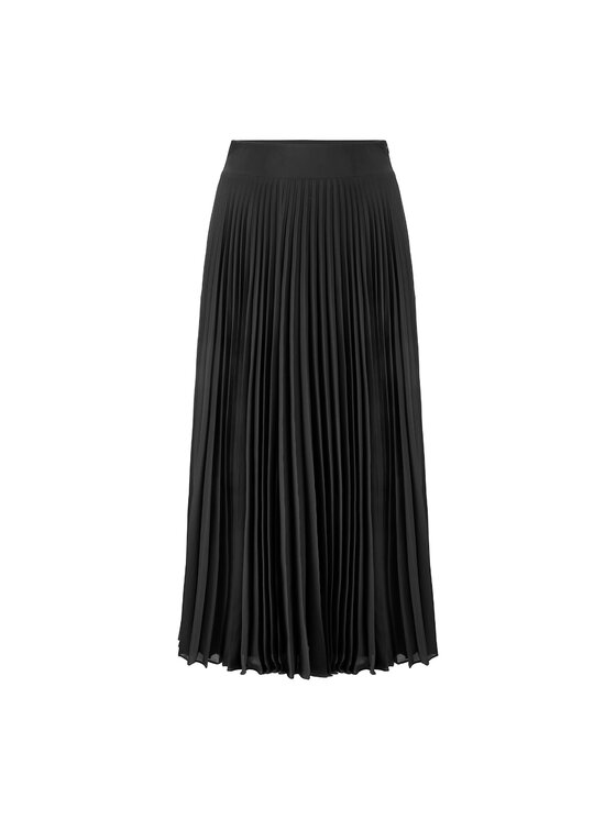 La Mania La Mania Gonna plissettata LANG Nero Classic Fit