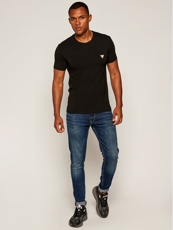 Guess T shirt Core M0YI24 J1300 Noir Super Slim Fit