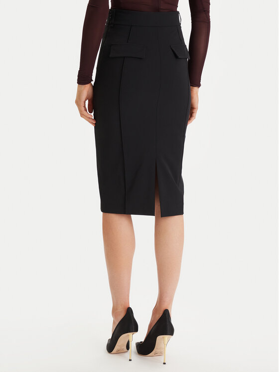 Elisabetta Franchi Elisabetta Franchi Ceruzaszoknya GO-159-61E2-110 Fekete Slim Fit
