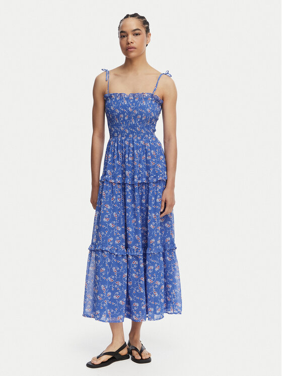 Tommy Jeans Tommy Jeans Sommerkleid DW0DW20339 Blau Regular Fit