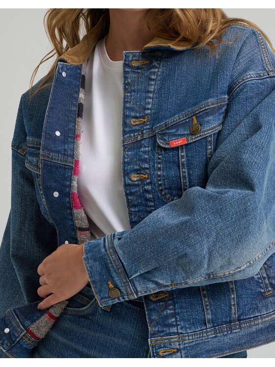 Lee Lee Kurtka jeansowa X MM STORM RIDER JKT Niebieski Regular Fit