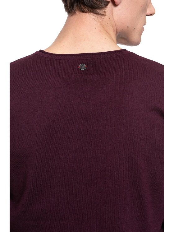 Mustang Mustang Maglione EMIL V ROLLEDGE Rosso Regular Fit