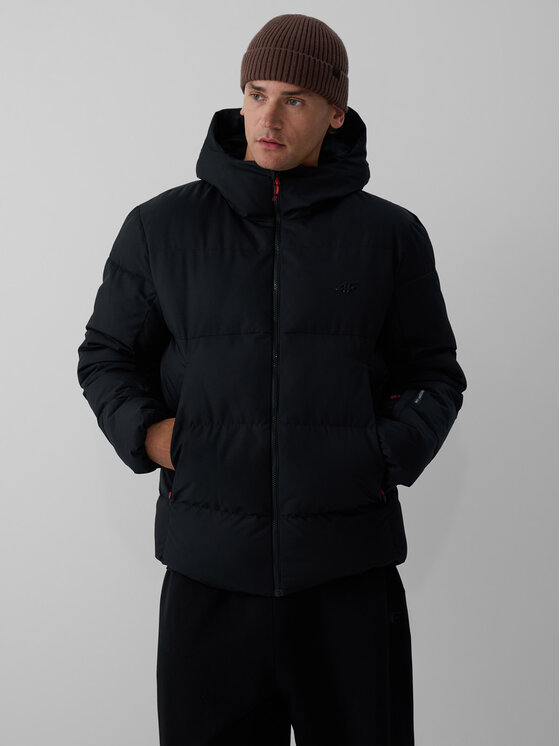 4F 4F Kurtka zimowa URBAN COMMUTER Czarny Regular Fit