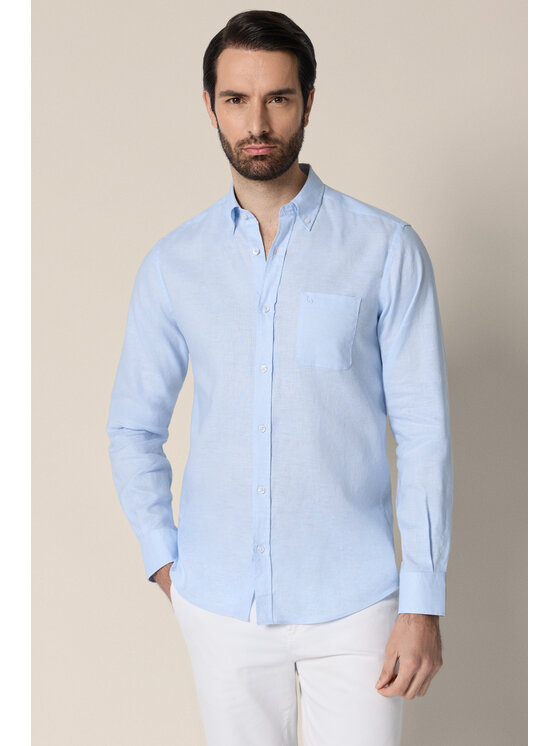 Lancerto Lancerto Koszula Basilia KO073126000026 Niebieski Regular Fit