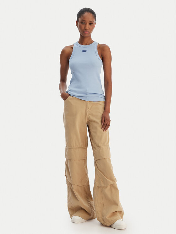 HUGO HUGO Top Easy 50508857 Albastru celest Slim Fit