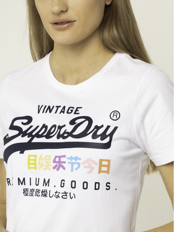 Superdry Superdry Tricou Premium Goods Puff G10306AU Alb Regular Fit