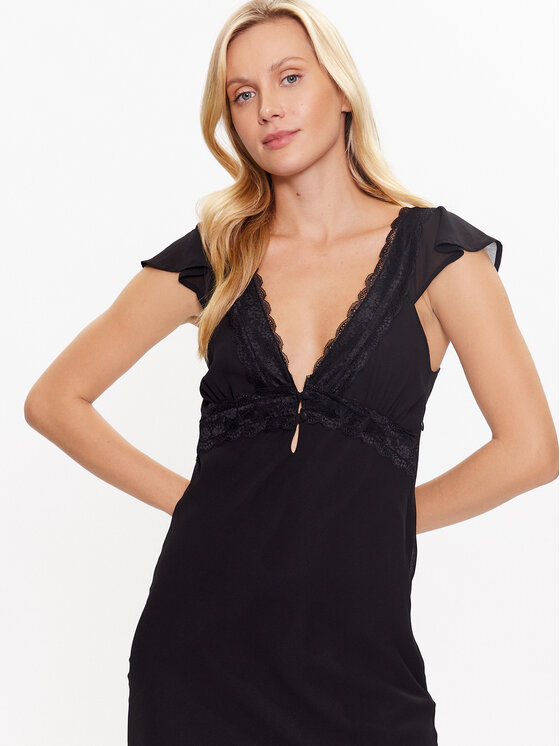 Kontatto Kontatto Rochie de zi BO106 Negru Regular Fit